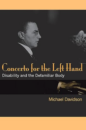 Book cover representing a musician playing the piano with one hand and the title of the book