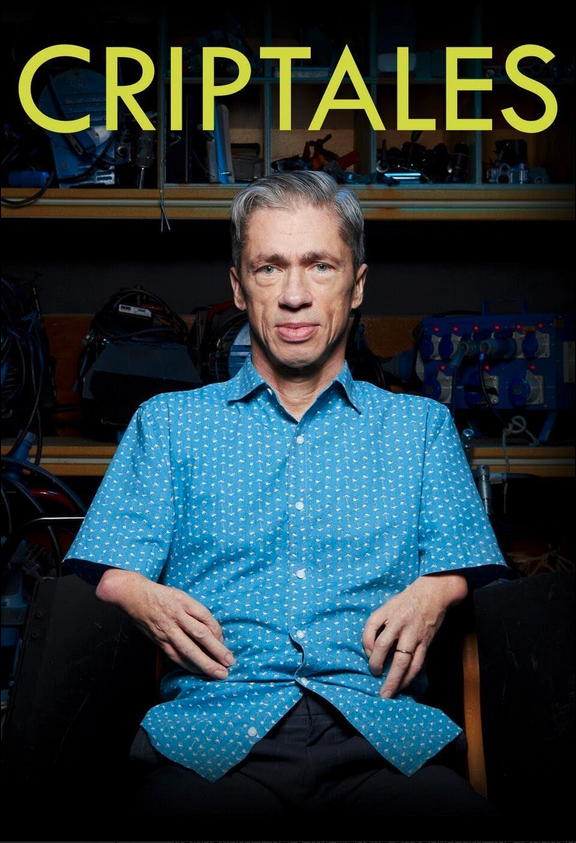 Poster of the series representing the picture of Mat Fraser, a white man with grey hair and blue eyes wearing a blue shirt, looking at the camera with a serious look.