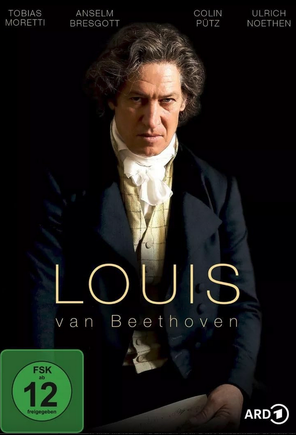 DVD cover representing a picture of the actor Tobias Moretti dressed as Ludwig van Beethoven.