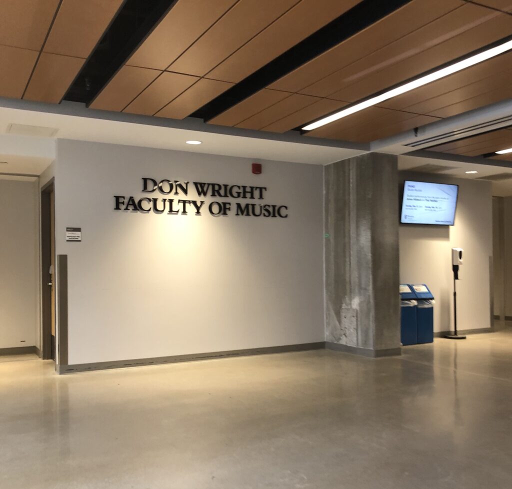 Don Wright Faculty of Music hall in Western University in London, Ontario